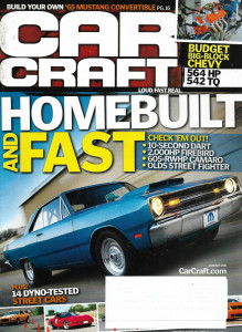 CAR CRAFT 2011 JAN - '65 MUSTANG CONV, DYNO'D STREET CARS, 10 SEC DART, OLDS